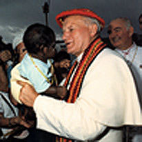 Pope John Paul II in Alice Springs, 1986