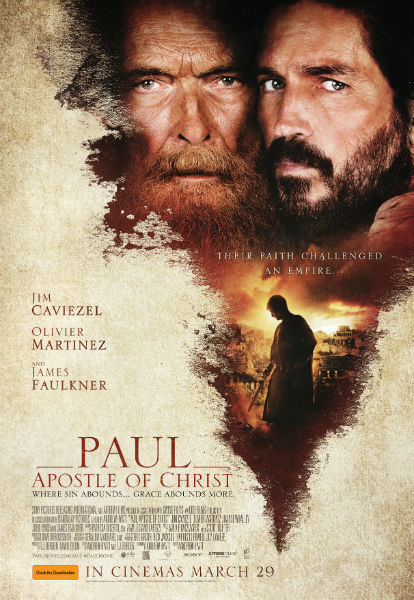 Paul, Apostle of Christ movie poster ©2018 CTMG. All Rights Reserved