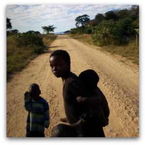 Zimbabwe children walking to school - Flickr image by Sokwanele