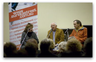 Kerry Greenwood, Darcy Dugan and Peter Norden, Crime and Justice Festival 2009