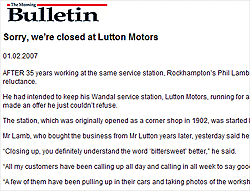 No more pumping petrol and stories at Lutton Motors
