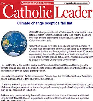 The Church's mission to expose climate change sceptics
