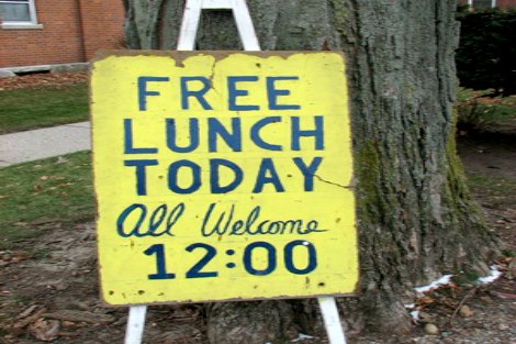 Free Lunch sign