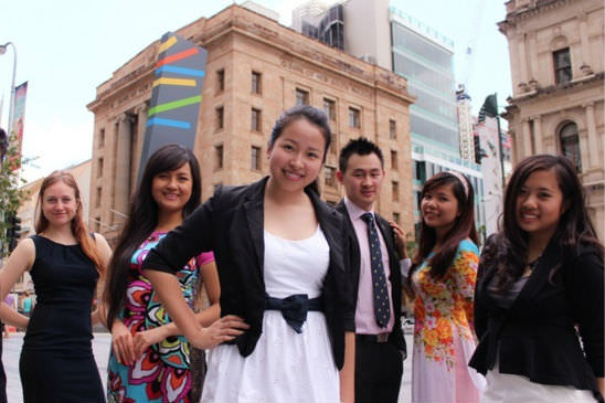 Asian students in Brisbane