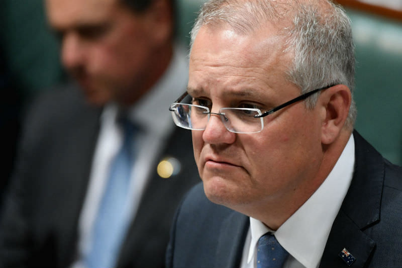 Prime Minister Scott Morrison during question time at Parliament House on 26 November 2018 (Photo by Tracey Nearmy/Getty Images)