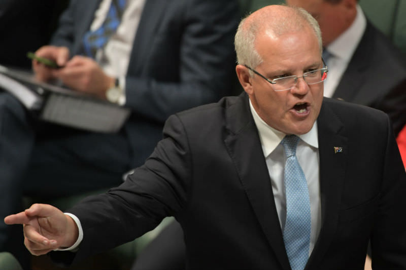 Prime Minister Scott Morrison during Question Time on 21 February 2019. (Photo by Tracey Nearmy/Getty Images)