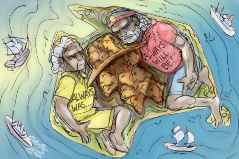 A stylised Australia illustration by Chris Johnston