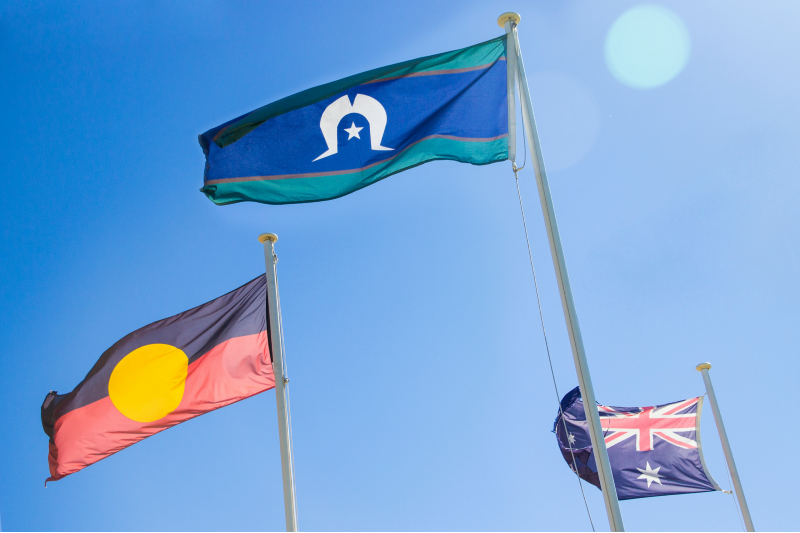 Australian, Aboriginal and Torres Strait Islander flags (Brooke Ottley)