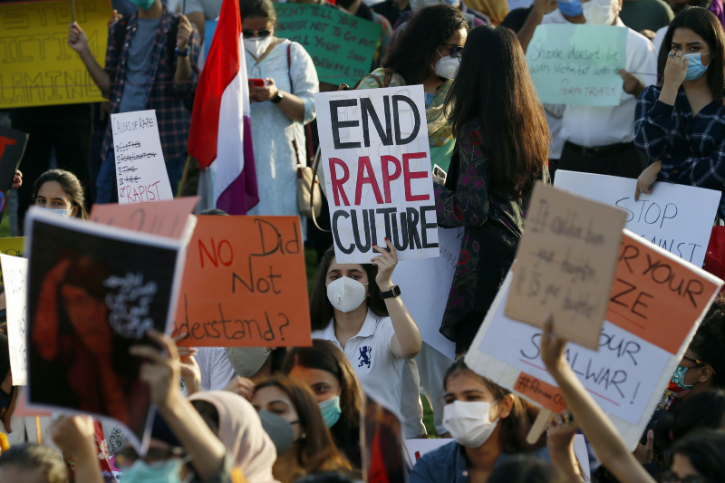 Main image: Protest against rape in Lahore (Anjum Naveed/AP)