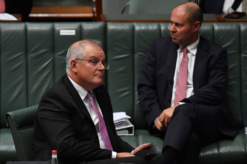 Main image:  Minister Scott Morrison (L) and Treasurer Josh Frydenberg during Question Time in the House of Representatives on February 22, 2021 in Canberra, Australia. (Sam Mooy/Getty Images)