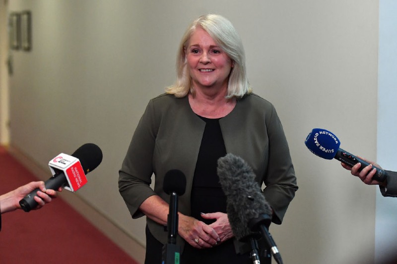 Main image: Karen Andrews speaks to media during a doorstop in the Press Gallery at Parliament House (Sam Mooy/Getty Images)