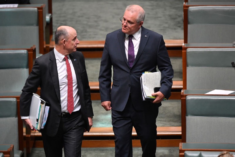 Main image: Prime Minister Scott Morrison arrives for Question Time alongside Minister for Government Services Stuart Robert (Sam Mooy/Getty Images)