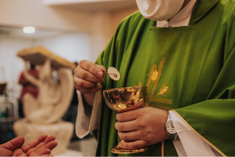 The Eucharist is a schooling for sinners, not a reward for the just