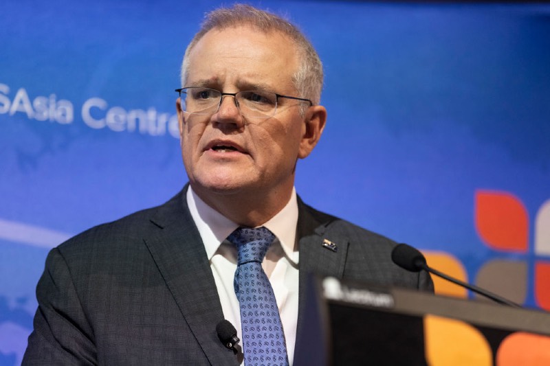 Main image:  Prime Minister Scott Morrison delivers a keynote address during a luncheon at the Perth USAsia Centre on June 9, 2021 in Perth, Australia. Morrison gave the keynote address, ahead of the G7 Summit. (Photo by Matt Jelonek/Getty Images)