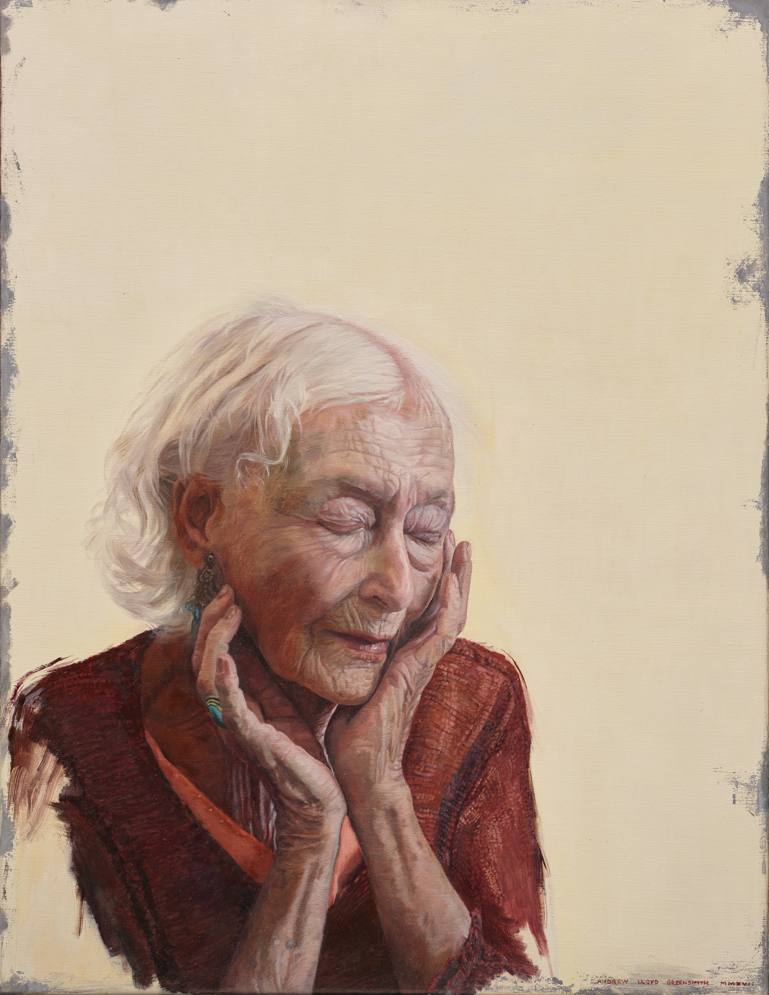 Archibald Prize 2017 finalist Andrew Lloyd Greensmith 'The inner stillness of Eileen Kramer' © the artist Photo: Felicity Jenkins, AGNSW