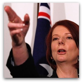 Julia Gillard pointing