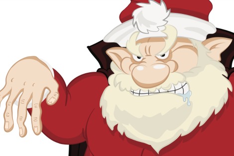 Evil looking Santa
