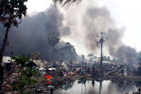 Tamil homelands burned by Sri Lankan military Tamil homelands burned by Sri Lankan military