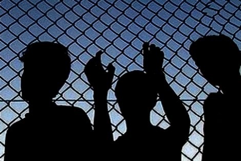 Asylum seeker silhouette