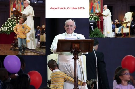 Pope Francis with young boy