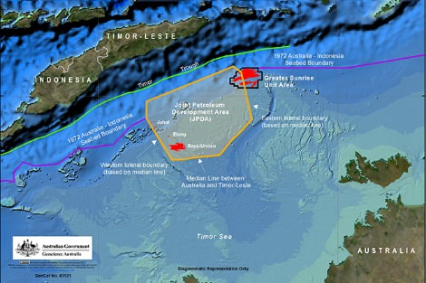 Map of Timor Sea
