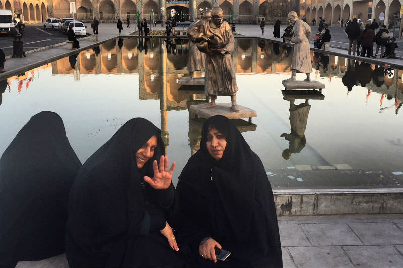 Some chador-wearing women in Tehran