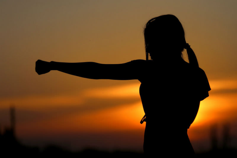 Woman exercising