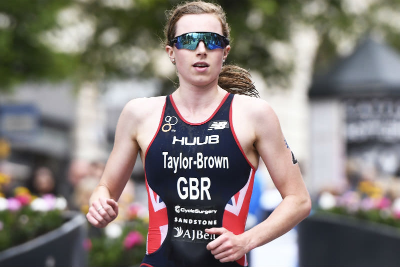 Georgia Taylor-Brown of Great Britain competes in the AJ Bell World Triathlon on 8 June 2019 in Leeds, England. (Photo by George Wood/Getty Images)