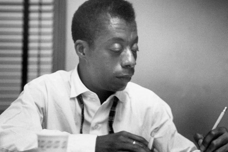 James Baldwin candid portrait session circa 1965. (Photo by Michael Ochs Archives/Getty Images)