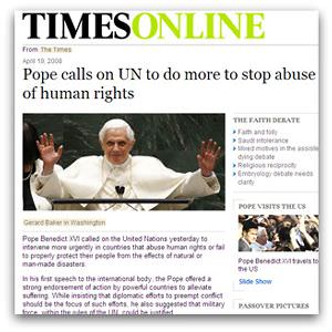 Pope on human rights
