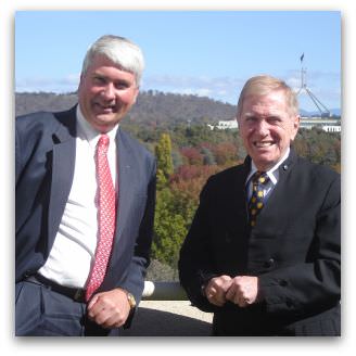Frank Brennan and Michael Kirby in Canberra