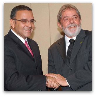 Mauricio Funes with Lula da Silva