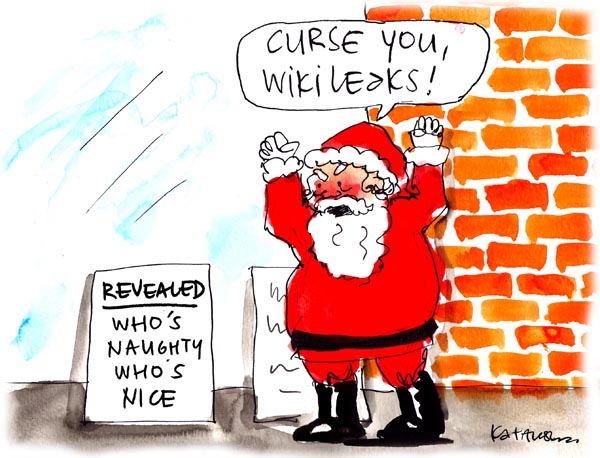 Julian Assange spoils Christmas